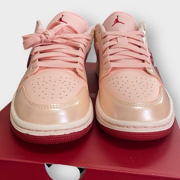 Nike Air Jordan 1 SE Low Patent "Valentine's Day’ HF3174 600 Womens size 8.5 New - Picture 3 of 12